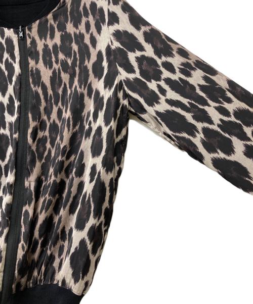 Sov.（ソブ）Sov. (ソブ) オリジナルレオパード柄サテンブルゾン ブラック×ベージュ サイズ:38の古着・服飾アイテム