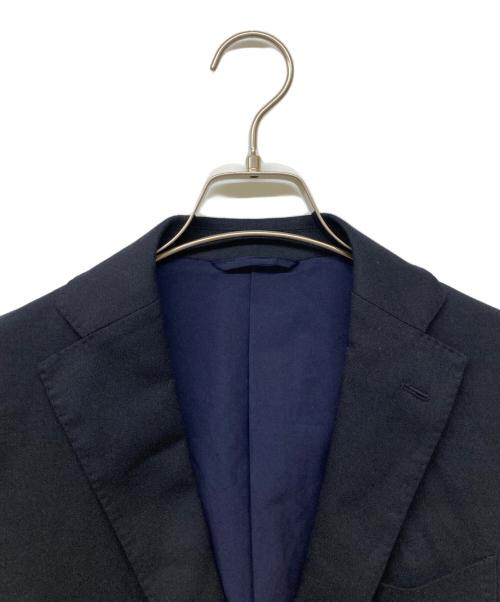 UNIVERSAL LANGUAGE（ユニバーサルランゲージ）UNIVERSAL LANGUAGE (ユニバーサルランゲージ) 2Bウールブレンドシングルブレストセットアップスーツ ネイビー サイズ:JK165CM/PT SSの古着・服飾アイテム
