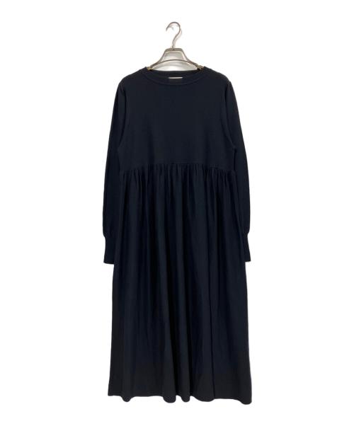 IENA（イエナ）IENA (イエナ) パフスリーブニットワンピース ネイビー サイズ:FREEの古着・服飾アイテム