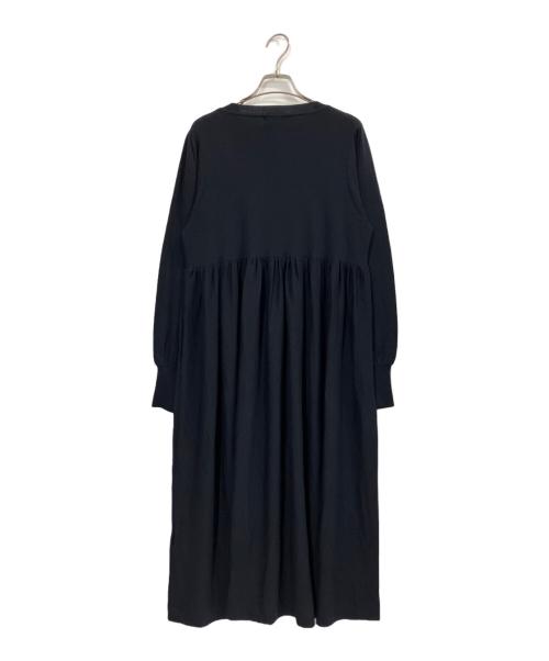 IENA（イエナ）IENA (イエナ) パフスリーブニットワンピース ネイビー サイズ:FREEの古着・服飾アイテム