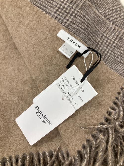 THROW（スロー）THROW (スロー) DOUBLE FACE GLEN チェック ストール ベージュ 未使用品の古着・服飾アイテム