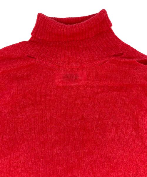 MM6 Maison Margiela（エムエムシックスメゾンマルジェラ）MM6 Maison Margiela (エムエムシックスメゾンマルジェラ) ダメージ加工ニット レッド サイズ:Sの古着・服飾アイテム