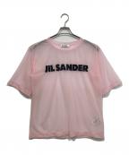 JIL SANDERジルサンダー）の古着「ロゴプリントシースルーTシャツ」｜ピンク
