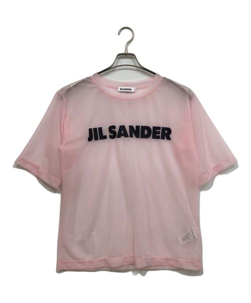 JIL SANDER（ジルサンダー）JIL SANDER (ジルサンダー) ロゴプリントシースルーTシャツ ピンク サイズ:Sの古着・服飾アイテム
