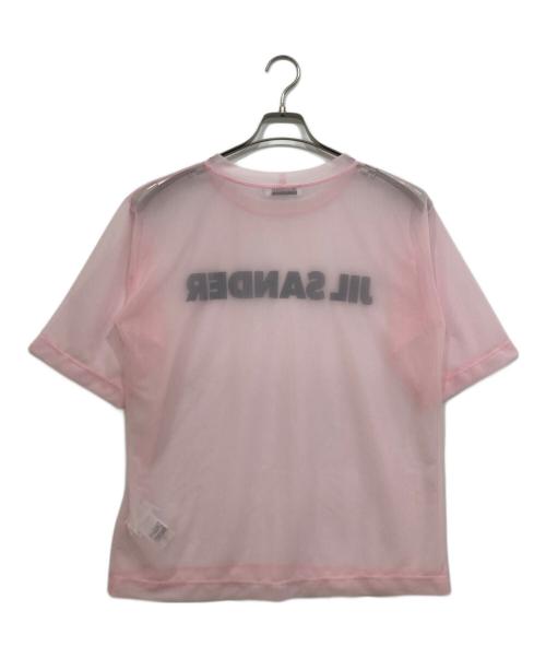 JIL SANDER（ジルサンダー）JIL SANDER (ジルサンダー) ロゴプリントシースルーTシャツ ピンク サイズ:Sの古着・服飾アイテム
