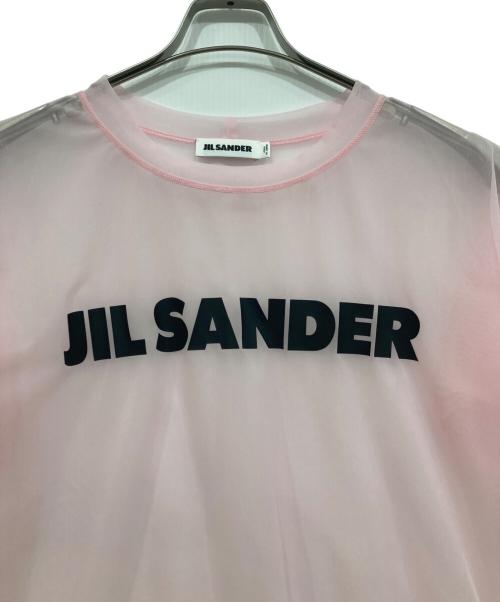 JIL SANDER（ジルサンダー）JIL SANDER (ジルサンダー) ロゴプリントシースルーTシャツ ピンク サイズ:Sの古着・服飾アイテム