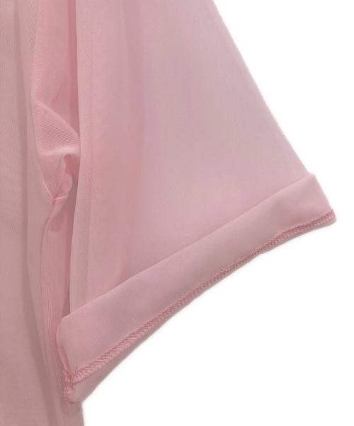 JIL SANDER（ジルサンダー）JIL SANDER (ジルサンダー) ロゴプリントシースルーTシャツ ピンク サイズ:Sの古着・服飾アイテム