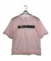 JIL SANDER（ジルサンダー）の古着「ロゴプリントシースルーTシャツ」｜ピンク