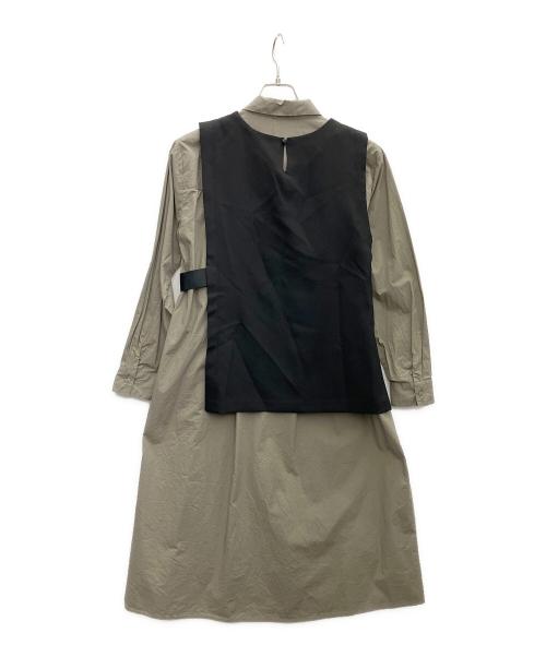 LOVELESS（ラブレス）LOVELESS (ラブレス) ベストセット オーバーシャツドレス カーキ サイズ:SIZE36の古着・服飾アイテム