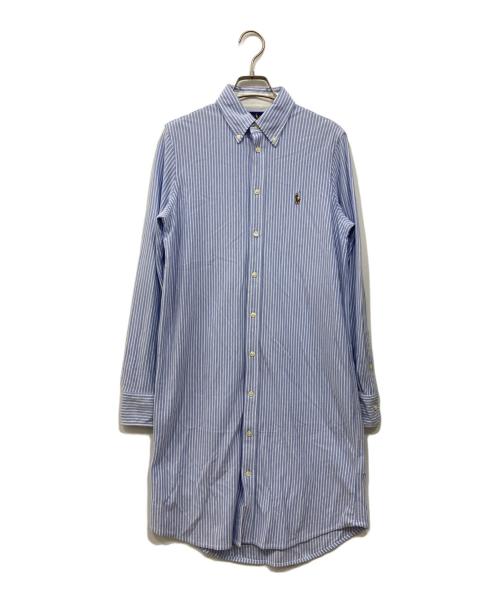 RALPH LAUREN（ラルフローレン）RALPH LAUREN (ラルフローレン) ストライプシャツワンピース ブルー サイズ:Mの古着・服飾アイテム