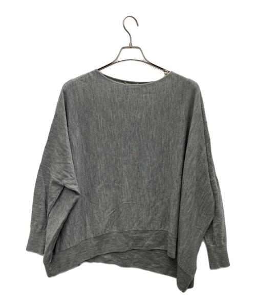 L'appartement（アパルトモン）L'Appartement (アパルトモン) Boatneck Volume Knit グレー サイズ:SIZEFREEの古着・服飾アイテム