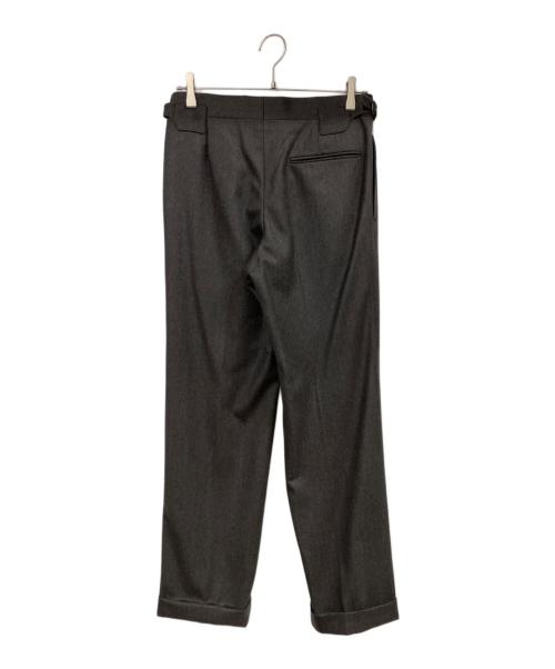 BEAMS F（ビームスエフ）BEAMS F (ビームスエフ) IGARASHI TROUSERS (イガラシ トラウザーズ) 別注フランネル 2プリーツ サイドアジャスター ワイドスラックス グレー サイズ:44の古着・服飾アイテム