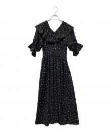 MISTREASS（ミストレアス）の古着「Heart Pattern Off Shoulder Frill Dress」｜ブラック