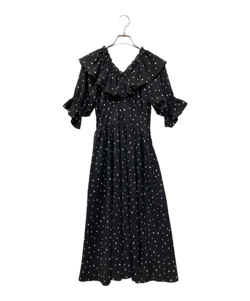 MISTREASS（ミストレアス）MISTREASS (ミストレアス) Heart Pattern Off Shoulder Frill Dress ブラック サイズ:Free 未使用品の古着・服飾アイテム