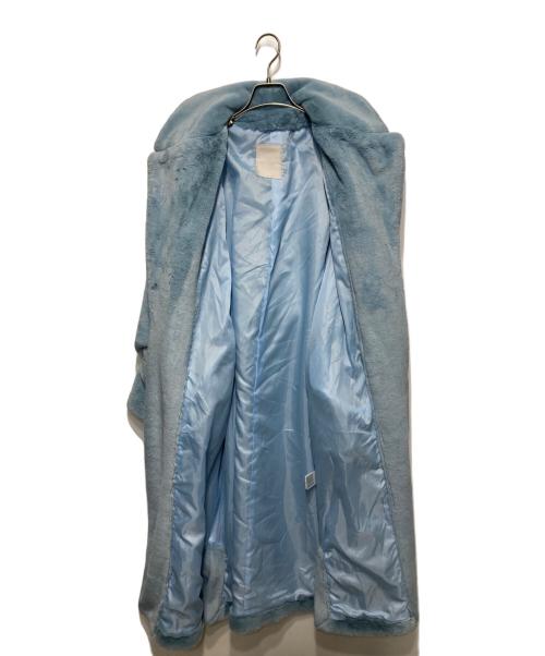 qumerry（キュメリ）qumerry (キュメリ) エコファーオーバーコート ブルー サイズ:freeの古着・服飾アイテム