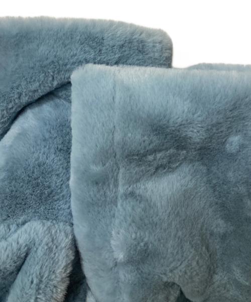 qumerry（キュメリ）qumerry (キュメリ) エコファーオーバーコート ブルー サイズ:freeの古着・服飾アイテム