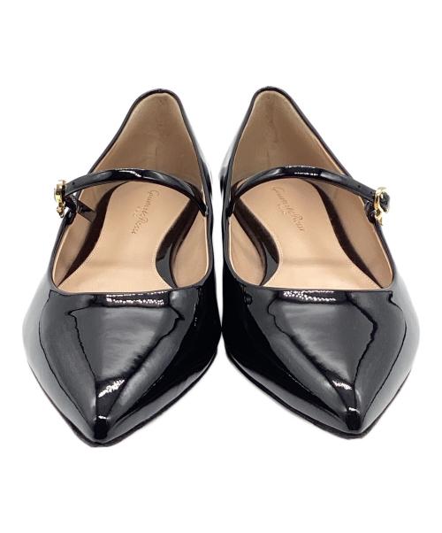 Gianvito Rossi（ジャンヴィト ロッシ）Gianvito Rossi (ジャンヴィト・ロッシ) フラットパンプス ブラック サイズ:38の古着・服飾アイテム