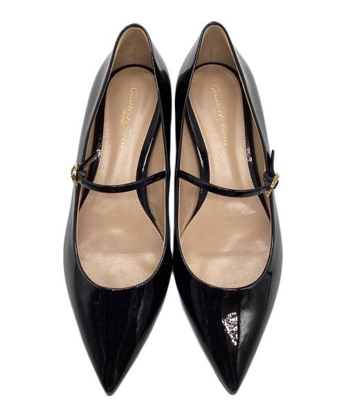 Gianvito Rossi（ジャンヴィト ロッシ）Gianvito Rossi (ジャンヴィト・ロッシ) フラットパンプス ブラック サイズ:38の古着・服飾アイテム