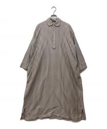 45R（フォーティファイブ・アール）の古着「薄オックスのMシャツドレス」｜ベージュ