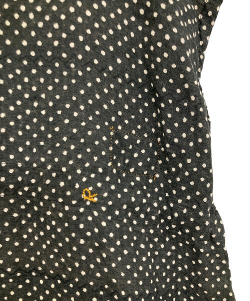 45R（フォーティファイブ・アール）45R (フォーティーファイブアール) インドリネンドットプリントのドレス ブラック サイズ:FREEの古着・服飾アイテム