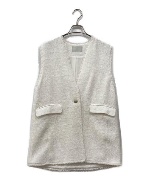 CELFORD（セルフォード）CELFORD (セルフォード) ツイードジレ ホワイト サイズ:Freeの古着・服飾アイテム