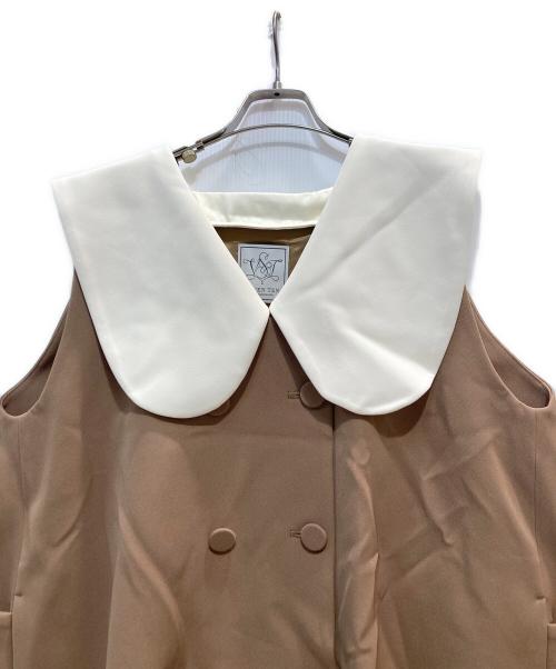 SEVEN TEN by MIHO KAWAHITO（セブン テン バイ ミホ カワヒト）SEVEN TEN by MIHO KAWAHITO (セブン テン バイ ミホ カワヒト) ビッグカラージレ キャメル サイズ:Ｓの古着・服飾アイテム