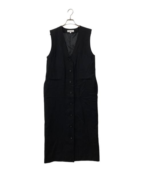 BEAUTY&YOUTH（ビューティーアンドユース）BEAUTY&YOUTH (ビューティーアンドユース) ツイル ジャンパースカート＆ジレ -2WAY- ブラック サイズ:Mの古着・服飾アイテム