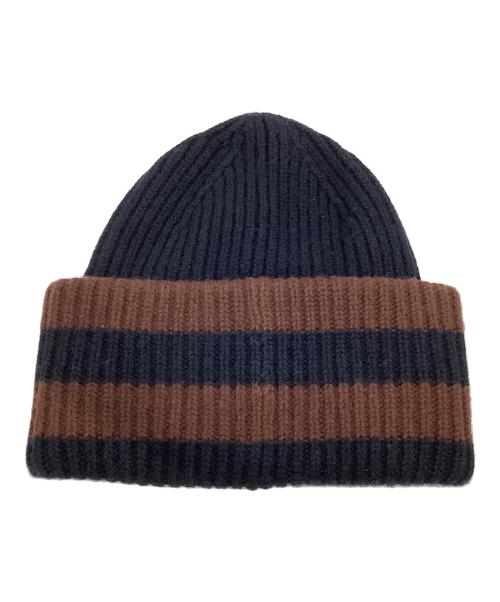 Acne studios（アクネ ストゥディオス）Acne studios (アクネ ストゥディオス) ニット帽 ブラウン×ブラックの古着・服飾アイテム