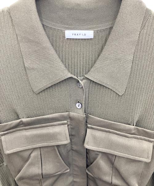 FRAY ID（フレイ アイディー）FRAY ID (フレイ アイディー) ビスチェコンビミリタリードレス カーキ サイズ:SIZE0の古着・服飾アイテム