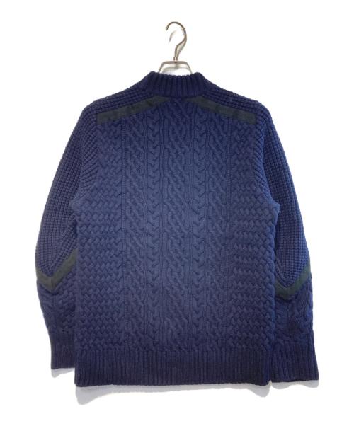 sacai（サカイ）sacai (サカイ) Cable Knit Pullover ネイビー サイズ:1の古着・服飾アイテム