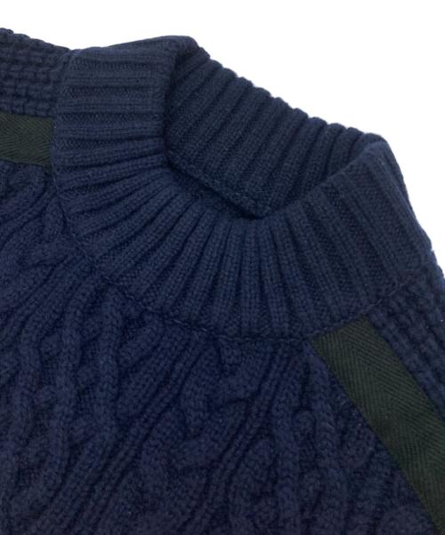 sacai（サカイ）sacai (サカイ) Cable Knit Pullover ネイビー サイズ:1の古着・服飾アイテム