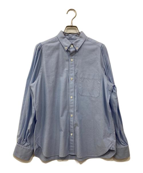 HYKE（ハイク）HYKE (ハイク) OXFORD SHEER SLEEVE SHIRT ブルー サイズ:2の古着・服飾アイテム
