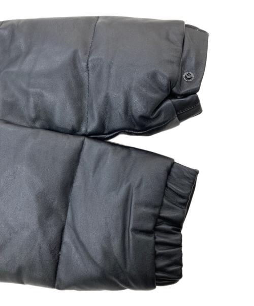 uaboni（ユアボニ）uaboni (ユアボニ) レザーダウンジャケット ブラック サイズ:52 未使用品の古着・服飾アイテム