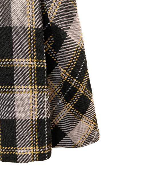 Snidel（スナイデル）Snidel (スナイデル) ロービングチェックフレアスカート ベージュ×ブラック サイズ:1の古着・服飾アイテム