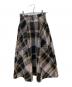Snidel (スナイデル) ロービングチェックフレアスカート ベージュ×ブラック サイズ:1：5000円