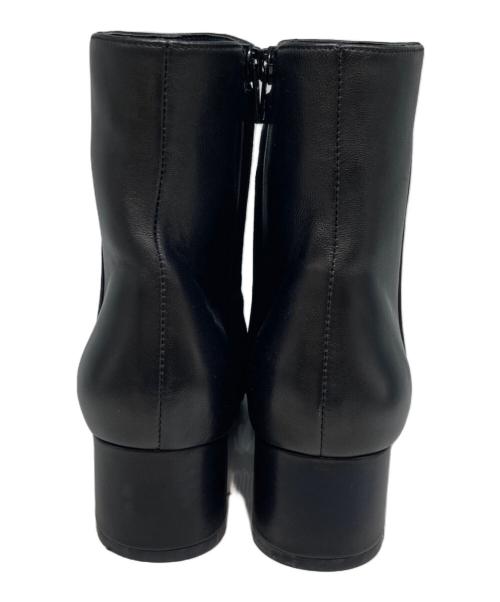 BEAUTY&YOUTH（ビューティーアンドユース）BEAUTY&YOUTH (ビューティーアンドユース) レザースクエアトゥ ショートブーツ ブラック サイズ:36の古着・服飾アイテム