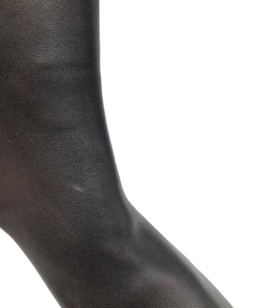 BEAUTY&YOUTH（ビューティーアンドユース）BEAUTY&YOUTH (ビューティーアンドユース) レザースクエアトゥ ショートブーツ ブラック サイズ:36の古着・服飾アイテム