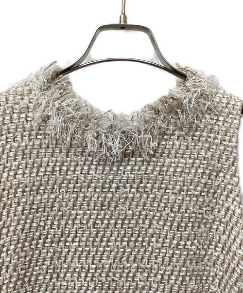 EFFE BEAMS（エッフェ ビームス）EFFE BEAMS (エッフェ ビームス) ツイードフリンジワンピース ベージュ サイズ:36の古着・服飾アイテム