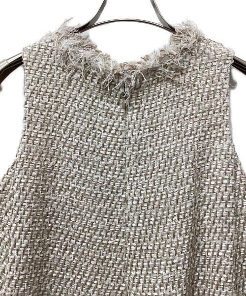 EFFE BEAMS（エッフェ ビームス）EFFE BEAMS (エッフェ ビームス) ツイードフリンジワンピース ベージュ サイズ:36の古着・服飾アイテム