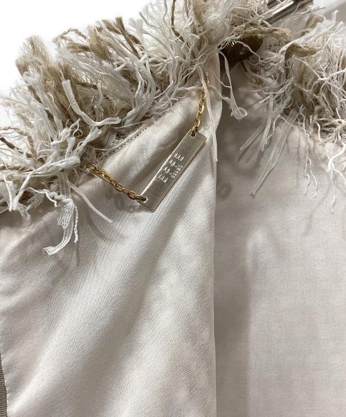 EFFE BEAMS（エッフェ ビームス）EFFE BEAMS (エッフェ ビームス) ツイードフリンジワンピース ベージュ サイズ:36の古着・服飾アイテム