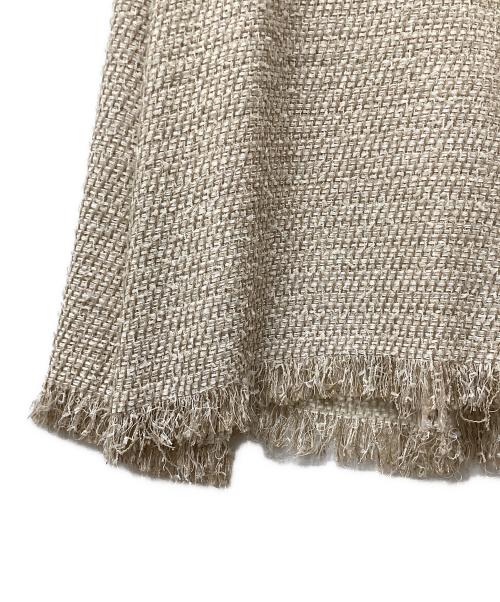 EFFE BEAMS（エッフェ ビームス）EFFE BEAMS (エッフェ ビームス) ツイードフリンジワンピース ベージュ サイズ:36の古着・服飾アイテム