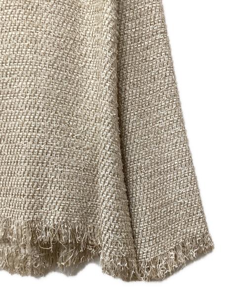 EFFE BEAMS（エッフェ ビームス）EFFE BEAMS (エッフェ ビームス) ツイードフリンジワンピース ベージュ サイズ:36の古着・服飾アイテム