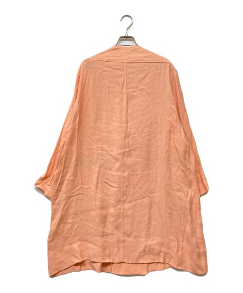 MM6 Maison Margiela（エムエムシックスメゾンマルジェラ）MM6 Maison Margiela (エムエムシックスメゾンマルジェラ) リネンブレンドメタルボタンダブルブレストコート ピンク サイズ:36の古着・服飾アイテム