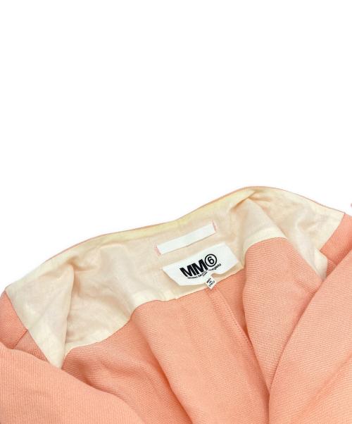 MM6 Maison Margiela（エムエムシックスメゾンマルジェラ）MM6 Maison Margiela (エムエムシックスメゾンマルジェラ) リネンブレンドメタルボタンダブルブレストコート ピンク サイズ:36の古着・服飾アイテム