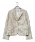 JIL SANDER（ジルサンダー）の古着「2B リネンブレンドシングルブレストストライプジャケット」｜ベージュ