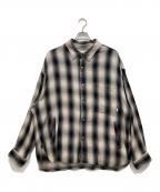 ROTOLロトル）の古着「SNAP BUTTON SHIRT OMBRECHECK」｜アイボリー
