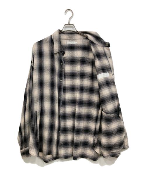 ROTOL（ロトル）ROTOL (ロトル) SNAP BUTTON SHIRT OMBRECHECK アイボリー サイズ:3の古着・服飾アイテム