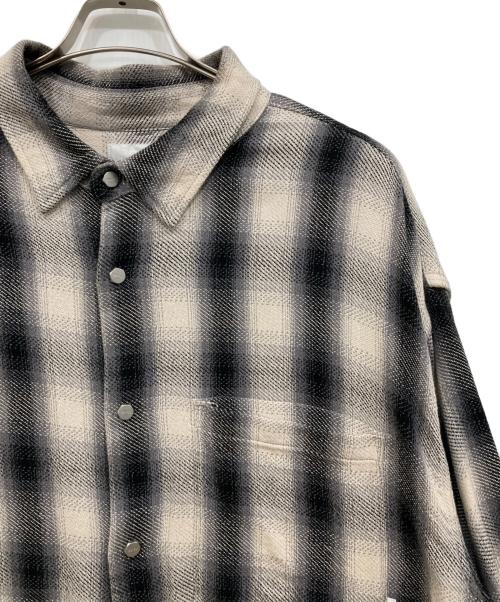 ROTOL（ロトル）ROTOL (ロトル) SNAP BUTTON SHIRT OMBRECHECK アイボリー サイズ:3の古着・服飾アイテム