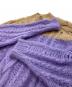 中古・古着 TAN (タン) MOHAIR CABLE SWEATER ツートンモックネックセーター　バイカラー ベージュ×パープル サイズ:FREE 未使用品：16000円