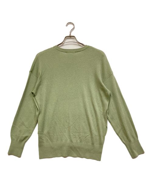 UNDERSON UNDERSON（アンダーソンアンダーソン）UNDERSON UNDERSON (アンダーソンアンダーソン) ワッフルニットクルーネック グリーン サイズ:2の古着・服飾アイテム